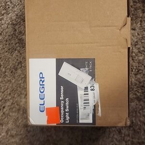 6 PACK- ELEGRP Occupancy motion sensor light switch. While. BNIB